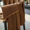 Hay Brown Plush Soft Twill Merino Handwoven Throw | Linens & Bedding by Studio Variously. Item made of wool works with modern style