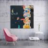 On the Rocks 48"x48" | Oil And Acrylic Painting in Paintings by Bibby Gignilliat. Item composed of synthetic
