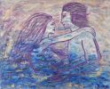 Mar de te quiero, mar de amor | Oil And Acrylic Painting in Paintings by Elena Parau. Item made of canvas works with country & farmhouse & eclectic & maximalism style
