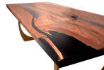 Walnut Dining Table | Tables by Bucktown Built. Item composed of walnut in minimalism or mid century modern style