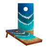 The Beach Epoxy Resin Mahogany Pathfinder ART Cornhole Board | Furniture by Elakai Outdoor