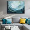 Fosse marine | Oil And Acrylic Painting in Paintings by art-by-khadija. Item made of wood with canvas works with contemporary & art deco style