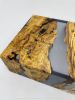 Epoxy Gray Waterfall Coffee Table - End Table - Side Table | Tables by Tinella Collection. Item made of wood works with art deco style