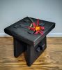 Yakisugi Barnwood Stool, Reclaimed Plantstand, Wabi sabi | Plant Stand in Plants & Landscape by Paul's Green Barn | Machias Yoga and Wellness in Machias
