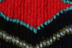 Vintage Moroccan Runner in Black with Red Diamond Medallions | Area Rug in Rugs by Rug and Kilim