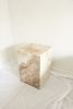Travertine Plinth Side Table | Tables by Mahina Studio Arts. Item made of stone compatible with minimalism and contemporary style