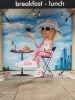 Pandoree Girl | Murals by SMOG ONE | Pandorée Restaurant - Bakery - Bar in Miami