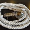 Hanging Rope Lamp in Cotton with Vintage Edison Bulb – Rusti | Floor Lamp in Lamps by Magdyss Boutique. Item composed of cotton in boho or minimalism style