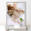 Caramel Drift | Signed Alcohol Ink Painting on Glass | Mixed Media by Amber Lamoreaux Art. Item compatible with modern style