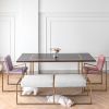 Frame Dining Table | Tables by LAGU. Item composed of oak wood and brass in modern style