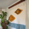 Carbon | Tapestry in Wall Hangings by Keyaiira | leather + fiber. Item made of wool with fiber