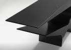 Star Axis Console in Black Matte Aluminum by Neal Aronowitz | Console Table in Tables by Neal Aronowitz. Item composed of metal in minimalism or mid century modern style