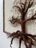 Woven wall art frame (Blossom Tree 004) | Tapestry in Wall Hangings by Elle Collins. Item made of oak wood with cotton works with minimalism & mid century modern style