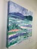 Lake Painting | Oil And Acrylic Painting in Paintings by Mandy Martin Art. Item made of canvas
