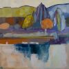 Reflections | Oil And Acrylic Painting in Paintings by Cécile Ganne. Item made of canvas with synthetic