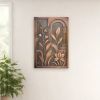 Metal Wall Relief With Flowers & Architecture | Wall Sculpture in Wall Hangings by Element 29 Metalcraft. Item composed of copper in contemporary or art deco style