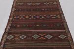 Vintage Persian Soumak Kilim, Vibrant Jewel Tone Geometric | Area Rug in Rugs by Rug and Kilim