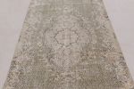 Vintage Zeki Müren Rug in Green with Beige Floral Medallion | Area Rug in Rugs by Rug and Kilim