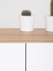 Sideboard, white TV stand, console table, minimalist | Credenza in Storage by Mo Woodwork | Stalowa Wola in Stalowa Wola. Item made of oak wood compatible with minimalism and mid century modern style