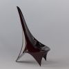"Nyx" lounge chair in deep burgundy lacquered fiberglass | Chairs by Carcino Design. Item in contemporary or eclectic & maximalism style