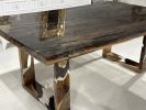 Special Tree Bark & Moss Epoxy Table | Dining Table in Tables by Tinella Collection. Item composed of oak wood in minimalism or art deco style