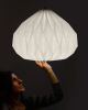 Modern Pendant Lamp - Linen Lampshade - UME LAMP | Pendants by La Loupe. Item made of linen works with mid century modern & contemporary style