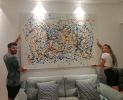 "Points" | Oil And Acrylic Painting in Paintings by Shirly Maimom Art. Item composed of canvas in contemporary or art deco style