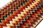 Vintage Gabbeh Persian Tribal Rug in Vibrant Chevron Pattern | Area Rug in Rugs by Rug and Kilim