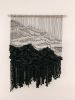 Textured Tapestry in Black "Gravity" | Wall Hangings by Rebecca Whitaker Art