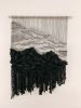 Textured Tapestry in Black "Gravity" | Macrame Wall Hanging in Wall Hangings by Rebecca Whitaker Art. Item made of cotton compatible with modern style