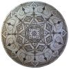 Large ceramic Mandala mural 125cm Silver | Murals by GVEGA. Item made of ceramic