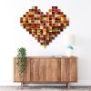 "Love" Glass and Metal Wall Art Sculpture | Wall Sculpture in Wall Hangings by Karo Studios. Item made of metal