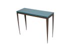Blue Ceruse Console Table | Tables by Michael Daniel Metal Design. Item composed of wood and steel