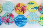 Upcountry Waimea Acoustic Panels | Wall Sculpture in Wall Hangings by Margo Ray | Pau in Waimea. Item made of fabric with glass