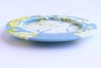Flower Petals in a Blue Pond | Plate in Dinnerware by Camp Copeland Studio. Item composed of glass