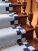 Handwoven Woolen Blue Runner Rug | Rugs by Evergreen Carpets. Item composed of wool compatible with boho and minimalism style
