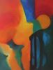 luna. | Oil And Acrylic Painting in Paintings by Cecilia Arrospide. Item made of canvas works with modern style