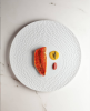 Texture plate Chuva - Set of 4 | Ceramic Plates by Mieke Cuppen | Restaurante Gaytán in Madrid