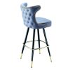Tufted Bar Stool with back - Model 2516 | Chairs by Richardson Seating Corporation | New York in New York. Item composed of maple wood and steel