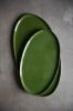 Handmade Oval Porcelain Serving Platter. Green | Serveware by Creating Comfort Lab
