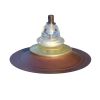 Insulator Light Pendant Lantern Metal Hood Brass & Glass Cap | Pendants by RailroadWare Lighting Hardware & Gifts. Item composed of glass in country & farmhouse or eclectic & maximalism style