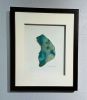 11x14 Framed Stone Artwork (Chrysocolla) | Wall Sculpture in Wall Hangings by Scott Gentry Sculpture, LLC. Item composed of stone in contemporary style