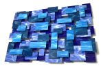 "Cascade" Glass and Metal Wall Art Sculpture | Wall Sculpture in Wall Hangings by Karo Studios. Item made of metal with glass
