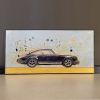 Retro Porsche 911. Mid Century Style Painting on the Plywood | Mixed Media by ArtForLoft. Item made of wood compatible with mid century modern and urban style