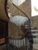 Staircase long Crystal Chandelier | Chandeliers by Custom Lighting by Prestige Chandelier. Item made of metal with glass