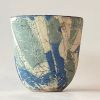 Hand Made Cup, Abstract Botanical Tall Cup Hand-Painted Vase | Drinkware by cursive m ceramics. Item made of stoneware