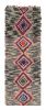 Vintage Moroccan Runner with Polychromatic Diamond Medallion | Area Rug in Rugs by Rug and Kilim