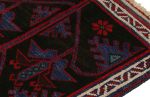 Rug & Kilim's Baluch Afghan rug in Black with Red & Blue | Area Rug in Rugs by Rug and Kilim