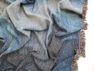 Cloud Current 2 - Woven Throw Blanket | Linens & Bedding by Jessie Bloom Studio. Item composed of cotton in boho or mid century modern style