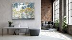 Jazz and Traffic- soundwaves from the music of Miles Davis | Oil And Acrylic Painting in Paintings by L Rowland Contemporary Art. Item composed of wood and synthetic